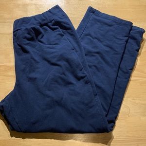 2/$15 Time & Tru navy blue high waist relaxed pants with pockets, Size XL